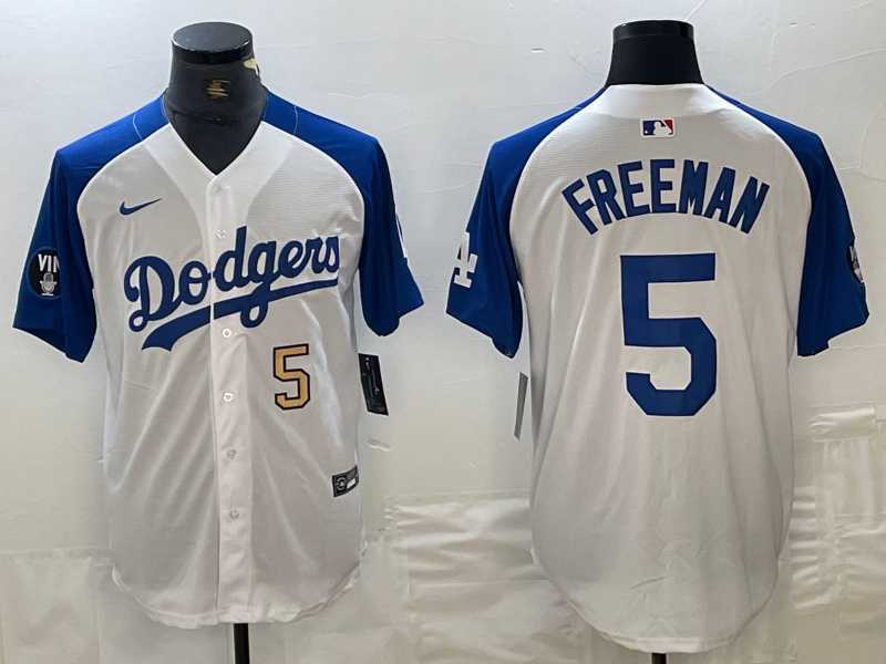 Mens Los Angeles Dodgers #5 Freddie Freeman Number White Blue Fashion Stitched Cool Base Limited Jersey,We sell and wholesale Mens Los Angeles Dodgers #5 Freddie Freeman Number White Blue Fashion Stitched Cool Base Limited Jersey on line form chian!